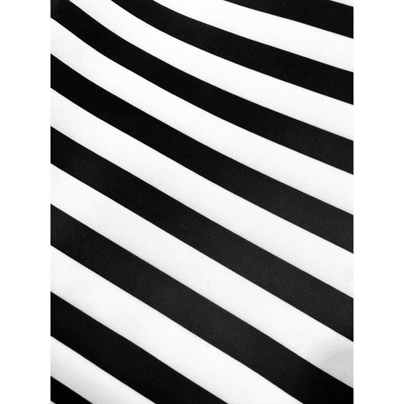 Black and White Stripe Lux Bonded Poly/Nylon
