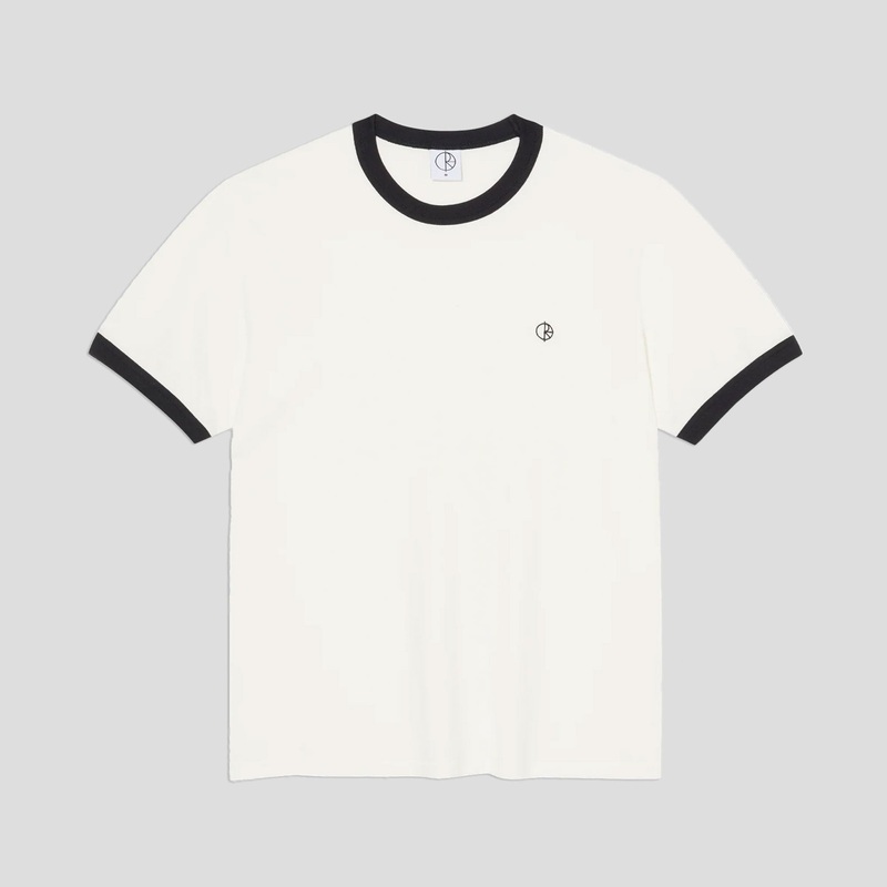 Polar Skate Co. Ringer Tee – Cloud White / Navy