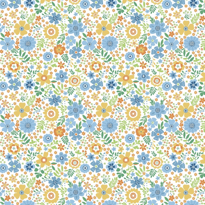 Sunshine Blooms Yellow/Multi  100% Quilting Cotton Fabric by the Yard